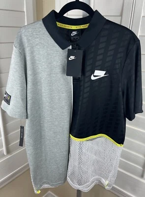 Nike Sportswear NSW Camisa Polo Suelta Malla Negra, BQ6729-010 - Mujer’s Mediana Foto 1 de 4