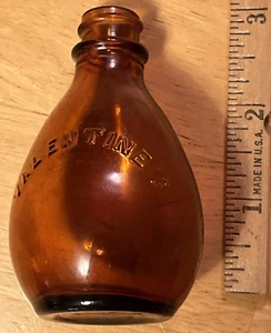 Vintage Valentines Fleischsaft braune Glasflasche - 3 1/8" hoch - KOSTENLOSER VERSAND - Bild 1 von 5