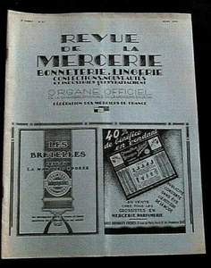 Revue de la Mercerie, Strumpfwaren Dessous März 1930 Korsetts Strümpfe Art Deco Vintage - Bild 1 von 8