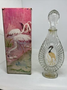 Vintage AVON Golden Flamingo Schiuma Bagno Olio Decanter Bottiglia Vuota + Tappo - Foto 1 di 5