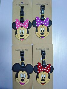 Disney Mickey Mouse Minnie Mouse PVC Luggage Labels Tags Travel Baggage Tags