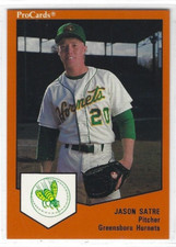1989 Greensboro Hornets (Class A-Cincinnati Reds) Jason Satre