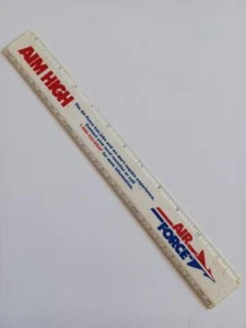 Vintage Air Force Plastic Ruler 12"  Metric System And Conversion Table On Back - Picture 1 of 6