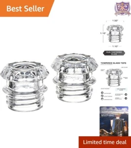 Coffee Percolator Glass Top Replacement Pack of 2 Universal Brewing Parts - Picture 1 of 10