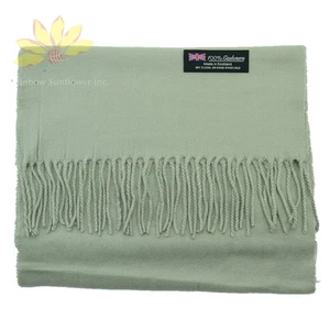Wholesale Lot Unisex 100% CASHMERE SCOTLAND Scarf Pure Solid Colored Super Soft - Picture 1 of 51