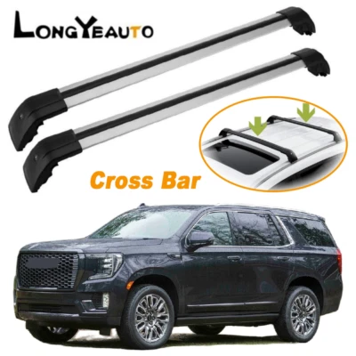 Fits for Chevrolet Suburban Yukon 2021-2024 Lockable Crossbar Roof Rack Rails 2 - Image 1 of 4