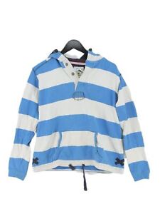Lazy Jacks Women's Hoodie S Blue Striped 100% Cotton Pullover