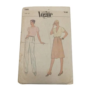 Vogue 7958 Misses Rock Hose Größe 8 UNGESCHNITTEN - Bild 1 von 5