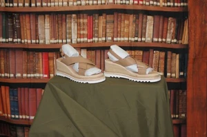 Jo Mercer Katya Tan Leather Wedge Sandal size 40 - Picture 1 of 7