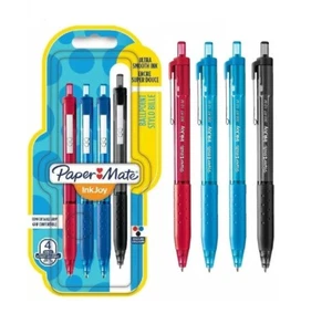 4 X PAPER MATE INKJOY DRUCKKUGELSCHREIBER 2 X BLAU 1 X ROT 1 X SCHWARZ - Bild 1 von 3