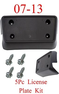 GM1068120 5Pc 07 13 Chevy Silverado Front License Plate Bracket W Hardware - Image 1 of 4