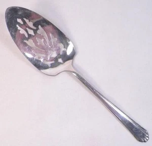 National Silver Co. Pie Cake Server Stainless 824136 Vintage Plume Fan Handle - Picture 1 of 7