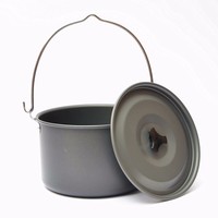 Outdoor Aluminium Big Pot Camping Hanging Pot Cookware Pot Cooking Picnic 4L