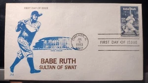 Babe Ruth Sultan of Swat First Day of Issue Babe Ruth Envelope Stamp From 1983 - Picture 1 of 1