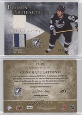 2010-11 Artifacts Frozen Jersey Gold Jersey/Patch /15 Martin St Louis Patch HOF