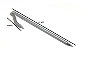 Nuovi 6 X Ganci di Fissaggio Drive In Linea 150mm Resistente BZP Acciaio Antiruggine - Uno - Foto 1 di 2