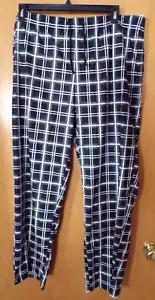 Pantaloni neri con vetri bianchi PLAID salotto/letto ~ uomo taglia XL ~ NUOVI - Foto 1 di 1