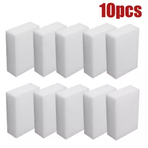 10PCS White Nano sponge For Magic Eraser Foam Bulk Pack Multi-Functional - Picture 1 of 12