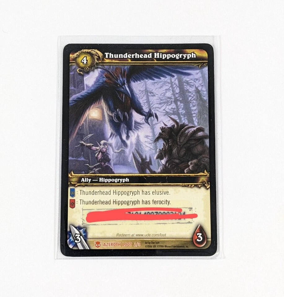 WOW TCG CCG Heroes of Azeroth THUNDERHEAD HIPPOGRYPH LOOT Scratched - Image 1 of 1