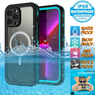 Funda protectora de cuerpo completo impermeable Magsafe magnética para iPhone 13 14 15 Foto 1 de 4