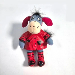 Disney Store Ladybug Raincoat Eeyore Bean Bag Mint vintage Animal Plush Toy - Picture 1 of 7