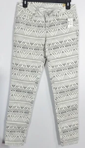 Aeropostale Lola Cream Gray Aztec Print Jeggings Size 4 R 27x29 PB760 - Picture 1 of 3