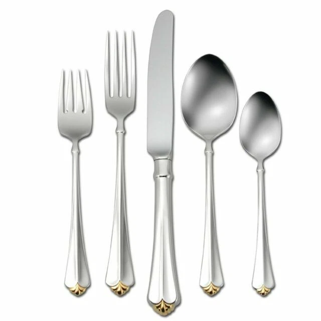 Oneida 2231005A Golden Juilliard Fine Flatware Set - Silver (5 pc)