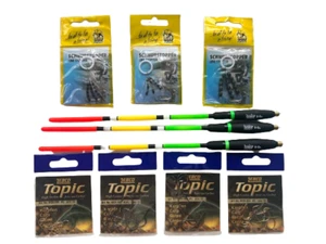 93 tlg. Angelzubehör Geschenkbox Posen Behr Haken Angelet vorbebleite Laufposen - Bild 1 von 2