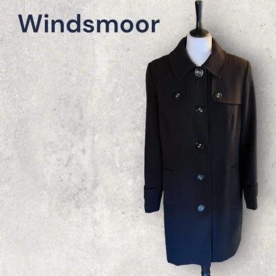 Windsmoor Womens Black Autumn Winter 3/4 Length Coat UK 12 - Image 1 of 4