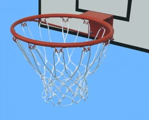 CANESTRO BASKET PALLACANESTRO REGOLAMENTARE VERNICIATO A FUOCO + RETE 6MM - Foto 1 di 1