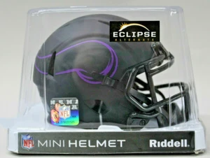 MINNESOTA VIKINGS NFL RIDDELL BLACK ECLIPSE SPEED MINI HELMET - Picture 1 of 3