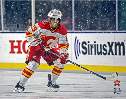 Johnny Gaudreau Calgary Flames Unsigned 2019 Heritage Classic 11" x 14" Photo Cover