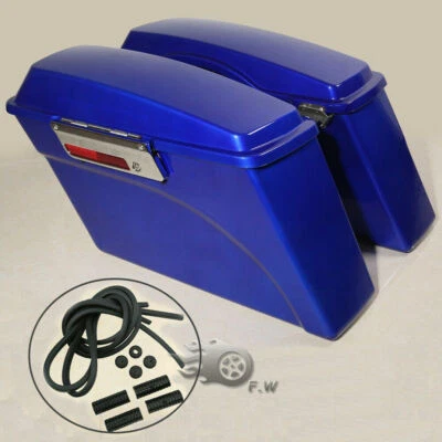 Alforjas rígidas azules para Harley Touring Glide Ultra Classic 1994-13 Foto 1 de 4