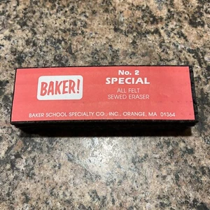 Vintage Baker No. 2 All Felt Sewed Chalkboard Chalk Blackboard Eraser. 6” Long - Picture 1 of 6