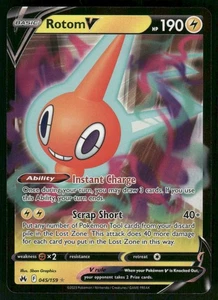 Rotom V 045/159 Ultra Rare Holo NM Pokemon Crown Zenith - Picture 1 of 2