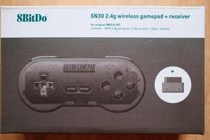 8BitDo SN30 2,4 Ghz Wireless Controller (Grau) – SNES/SFC – NEU & OVP - Bild 1 von 2