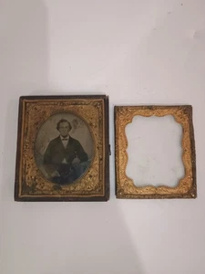Antike 1860er Jahre DAGUERREOTYPIE anspruchsvolle richtige Mann / Gentleman Fotografie - Bild 1 von 7