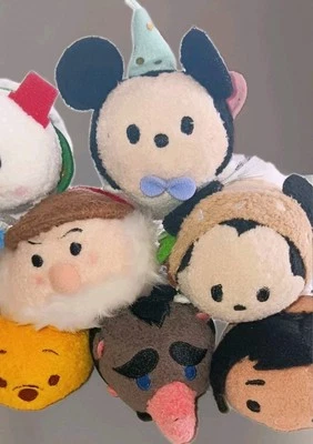 9 Disney Tsum Tsums 3.5" Plush  w/ Tags ~ Beast• Dumbo• Mr. Big• B-Day Mickey + - Image 1 of 4