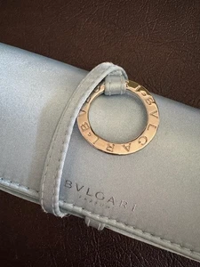 Bvlgari Blue Satin Clutch Makeup Parfums Bag - Picture 1 of 10
