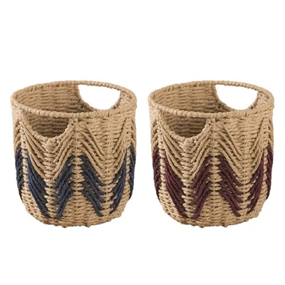 Natural Rattans Storage Basket Sustainable Homes Organizers Durable Handwoven - Image 1 of 4