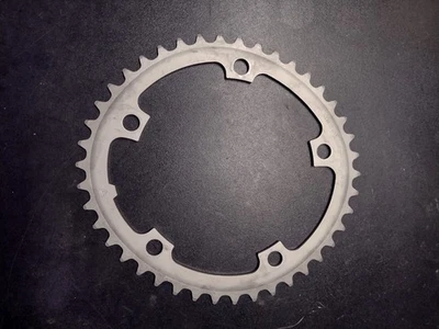 SHIMANO BIOPACE 42 TOOTH 42T CHAINRING 130MM BCD SILVER 5-ARM ALUMINUM - Image 1 of 4