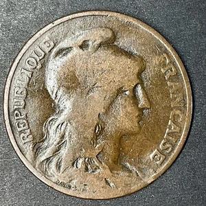 FRANCIA 1902 10 Centimes Liberty Frigia Cap Corona Repubblica Corazzata Moneta Estera - Foto 1 di 2