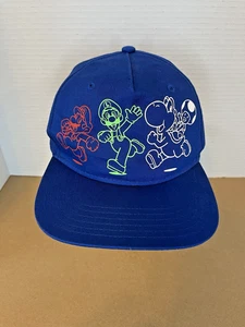 Kids Nintendo Super Mario Blue and Red Character Snapback Hat One size - Picture 1 of 6