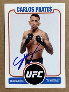 UFC/MMA STAR- CARLOS PRATES AUTOGRAPH 2025 PORTRAIT TRADING CARD #3 - Picture 1 of 3