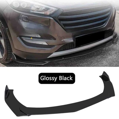 Front Bumper Lip Splitter Spoiler Body Kit Glossy Black For Hyundai Tucson Foto 1 de 4