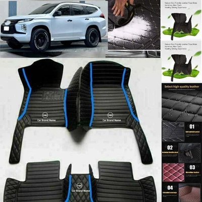 For Mitsubishi Montero Sport Car Floor Mats Carpet Waterproof Luxury Custom Foto 1 de 4