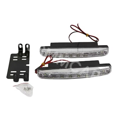 Fit For Mercedes-Benz DRL Driving Bumper Lights 8LED Daytime Running Fog Lamps - Image 1 of 4