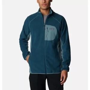 Columbia Mens size XL Outdoor Tracks Full Zip Fleece Jacket Hiking Outdoor Blue - Picture 1 of 9