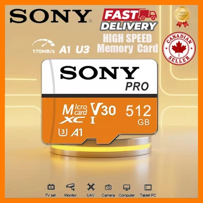 2TB 1TB 512GB 256GB 128GB Micro SD Memory V30 A1 U3 PRO Card High Speed TF Flash - Image 1 of 4