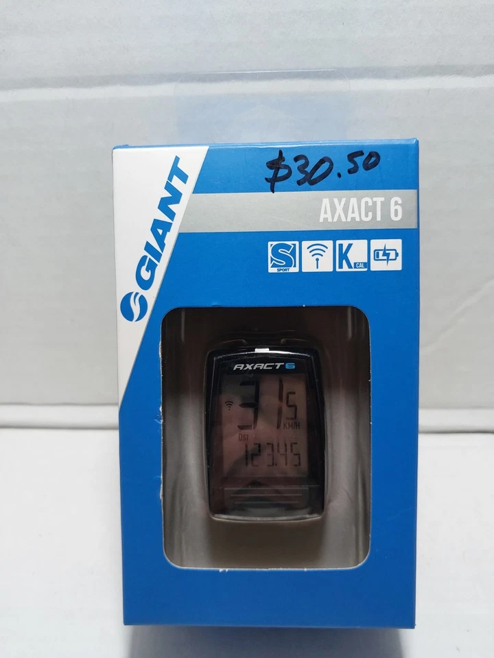 Giant Axact 6 Bike Cycle Computer 6 Function Odometer, Clock, Trip Distance - Image 1 of 4